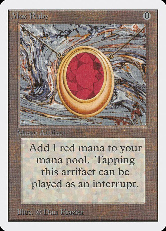 Mox Ruby — Unlimited Edition, graded BGS 8