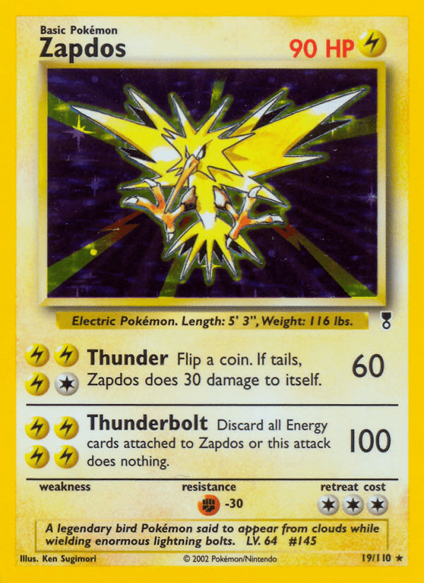 Zapdos — Legendary Collection, graded PSA 9