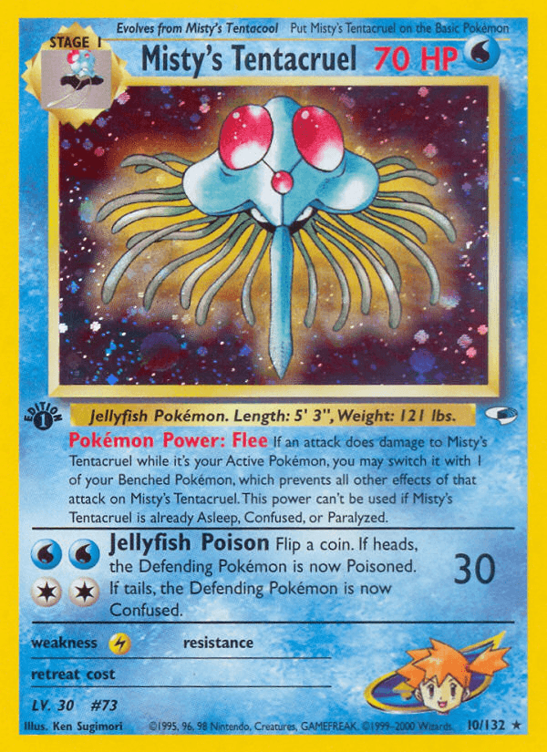 Misty's Tentacruel — Gym Heroes, graded PSA 9
