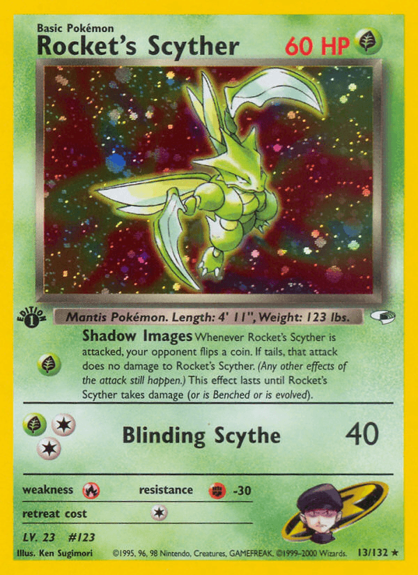 Rocket's Scyther — Gym Heroes, graded PSA 10