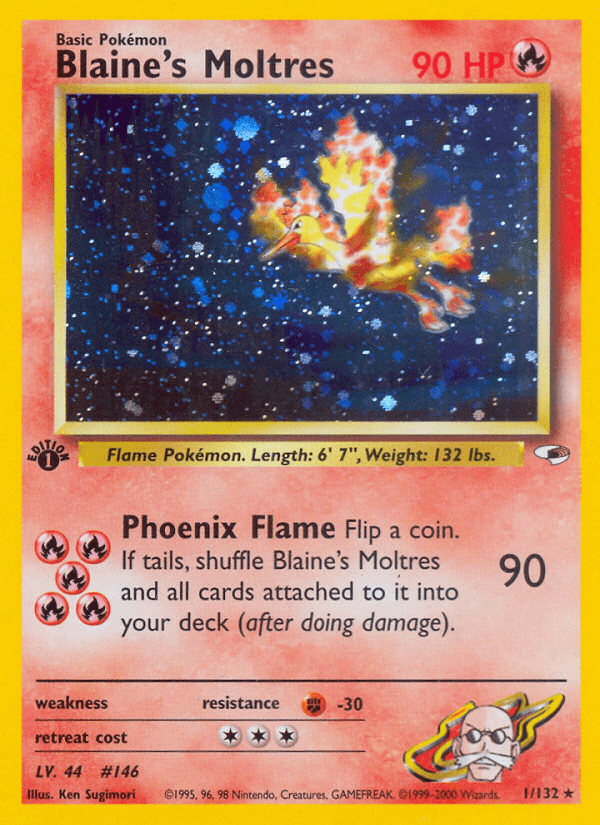 Blaine's Moltres — Gym Heroes, graded CGC 9