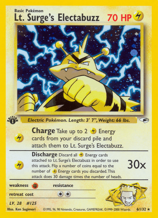 Lt. Surge's Electabuzz — Gym Heroes, graded CGC 8.5