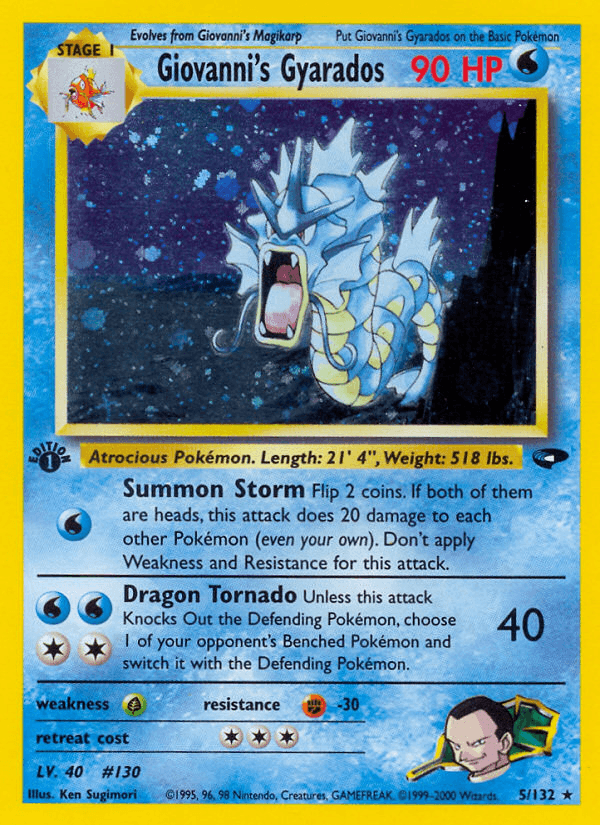 Giovanni's Gyarados — Gym Challenge, graded PSA 8