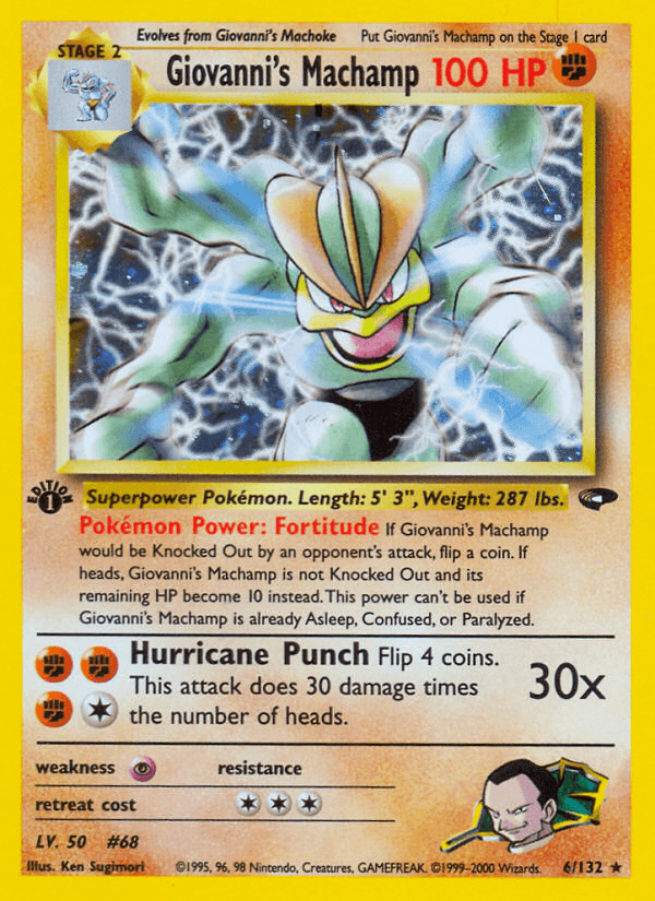 Giovanni's Machamp — Gym Challenge, graded BGS 9