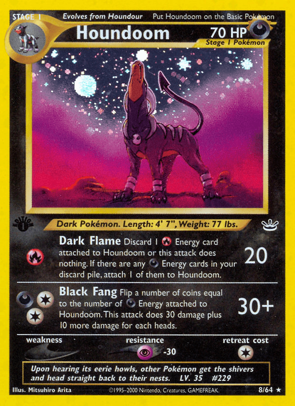 Houndoom — Neo Revelation, graded BGS 8
