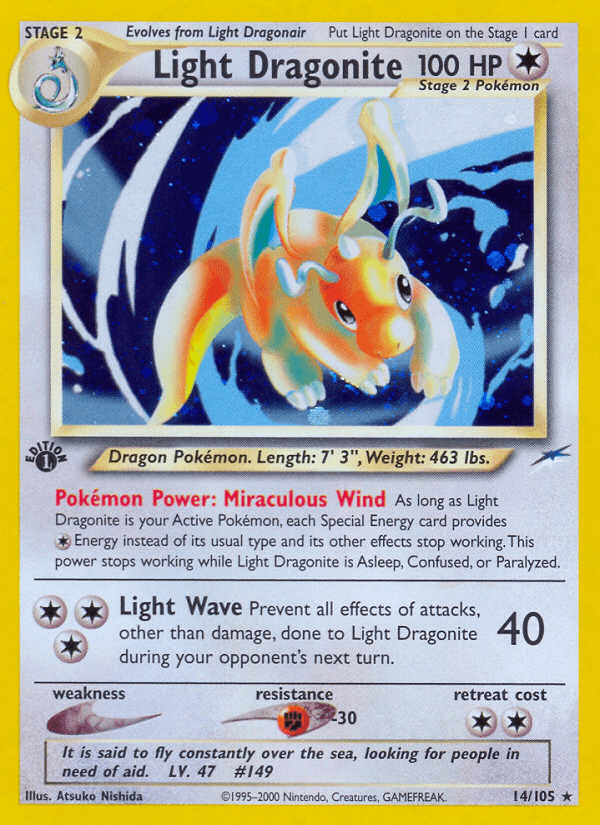 Light Dragonite — Neo Destiny, graded PSA 8