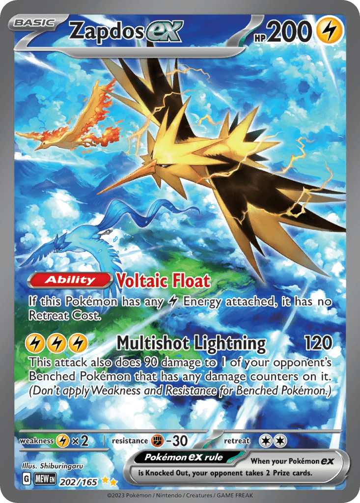 Zapdos ex — 151 202/165