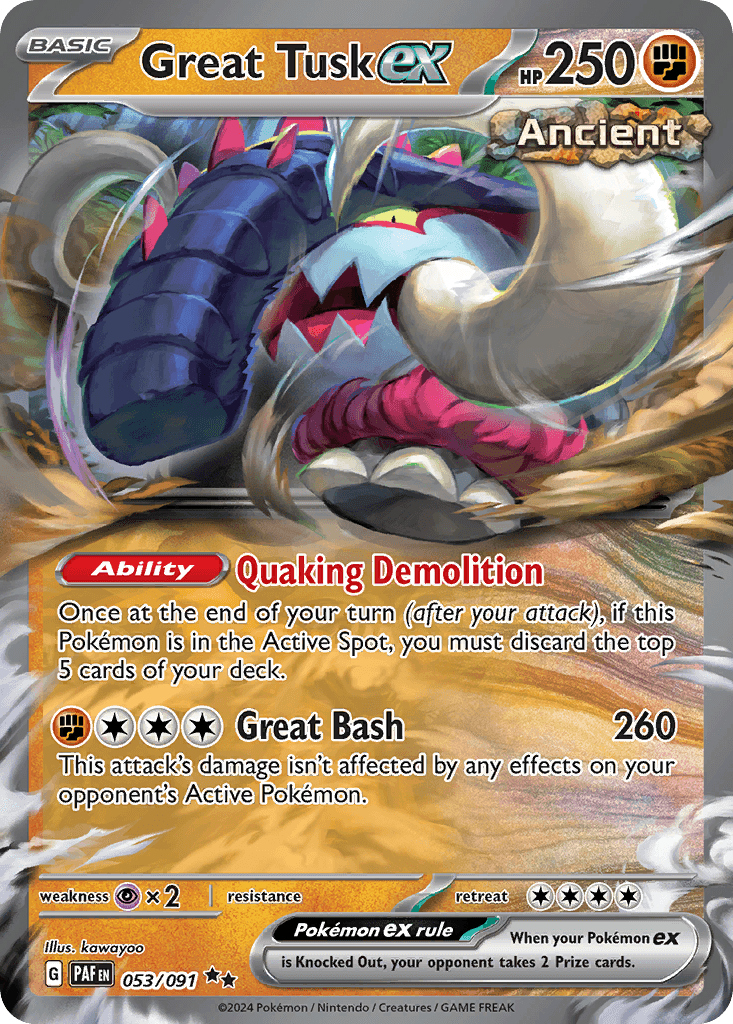 Great Tusk ex — Paldean Fates 53/91