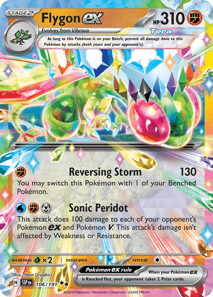 Flygon ex — Surging Sparks 106/191