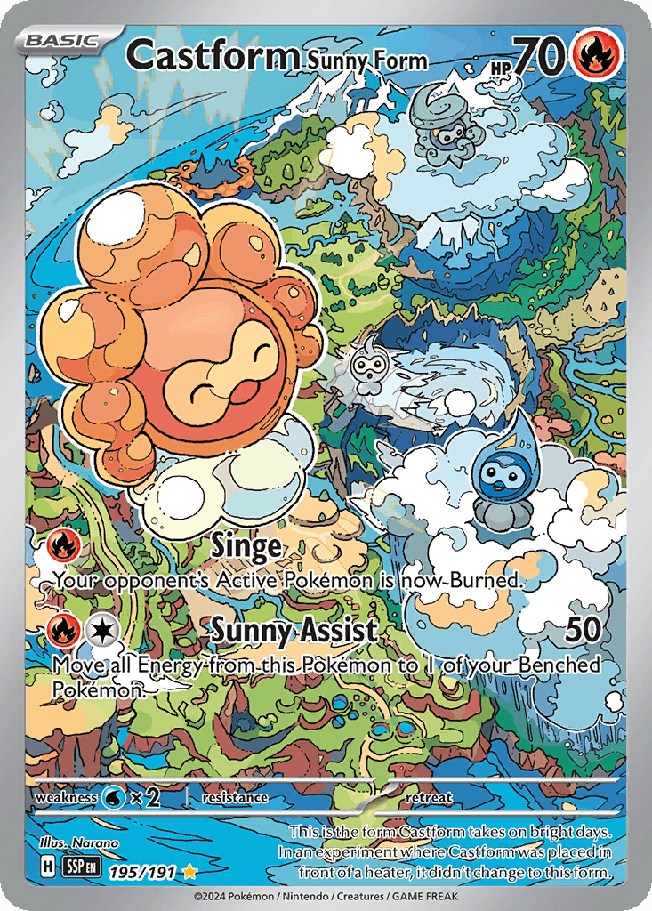 Castform Sunny Form — Surging Sparks 195/191