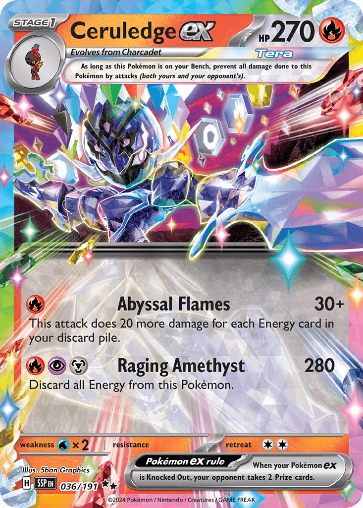Ceruledge ex — Surging Sparks 36/191