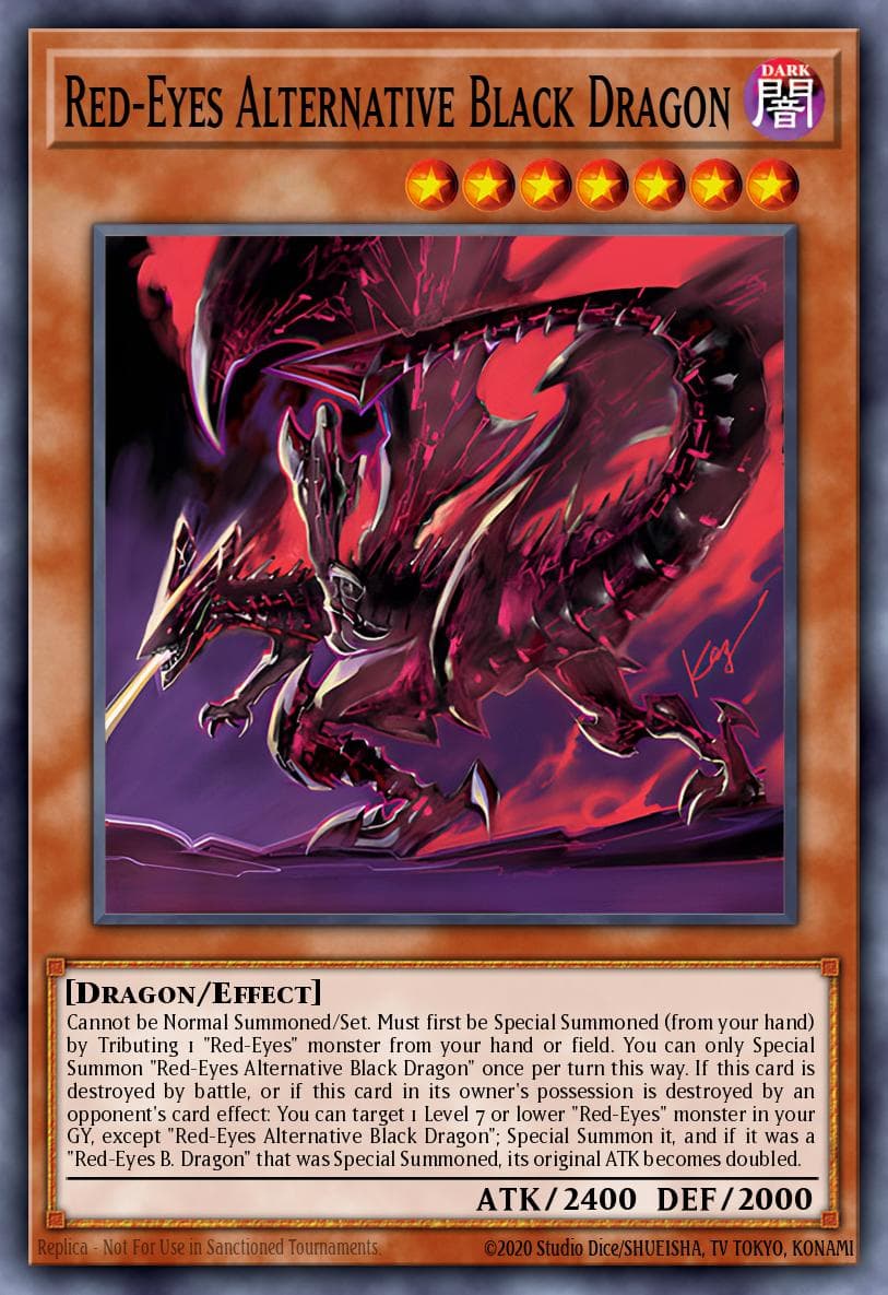 Red-Eyes Alternative Black Dragon — 2019 Gold Sarcophagus Tin TN19-EN005