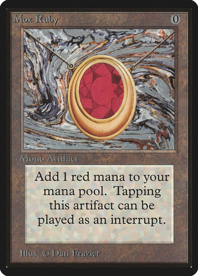 Mox Ruby — Limited Edition Beta, graded PSA 8