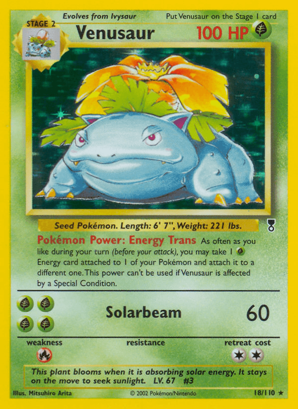 Venusaur — Legendary Collection, graded PSA 9