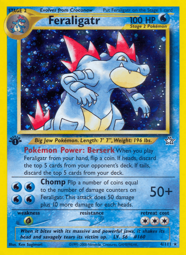 Feraligatr — Neo Genesis, graded PSA 8