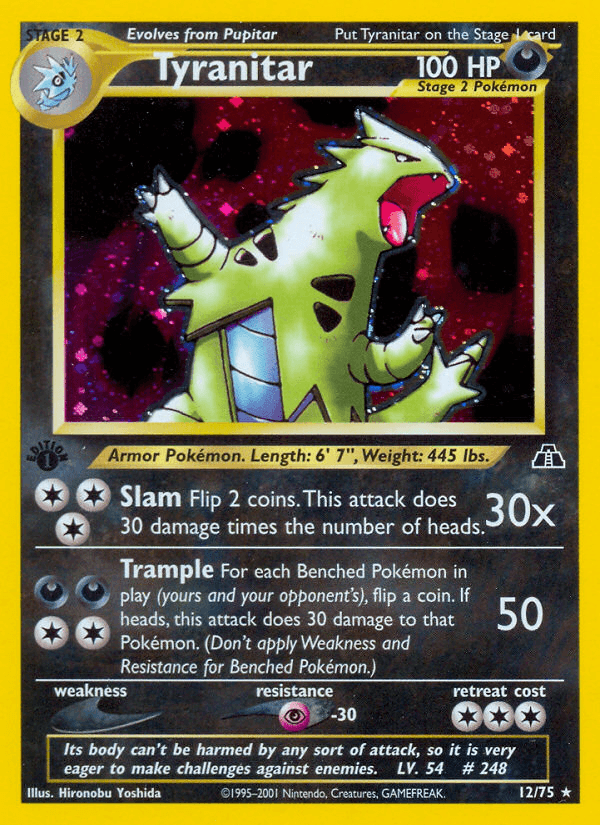 Tyranitar — Neo Discovery, graded BGS 8