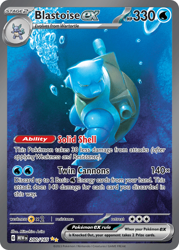 Blastoise ex — 151, graded PSA 9