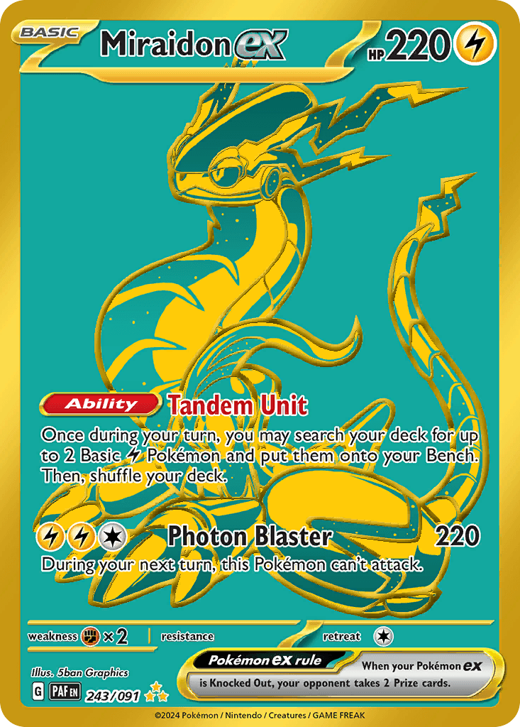Miraidon ex — Paldean Fates 243/91