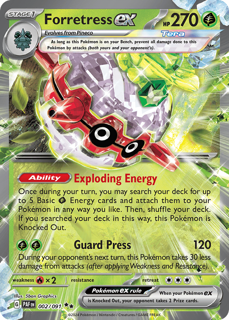 Forretress ex — Paldean Fates 2/91