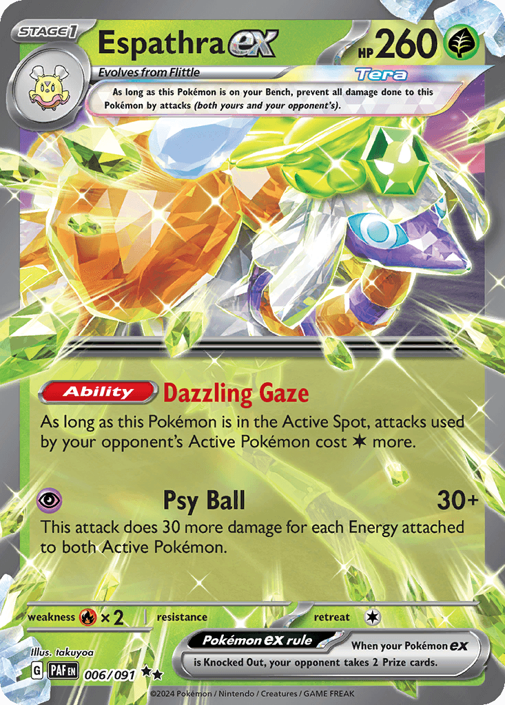 Espathra ex — Paldean Fates 6/91