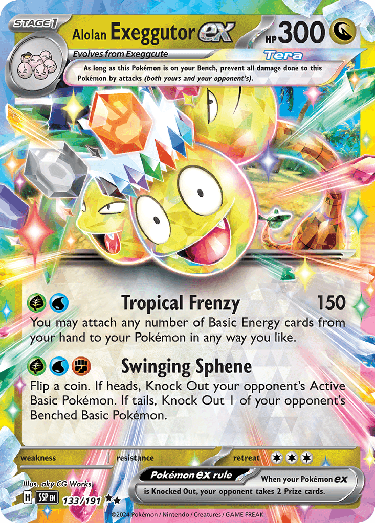 Alolan Exeggutor ex — Surging Sparks 133/191