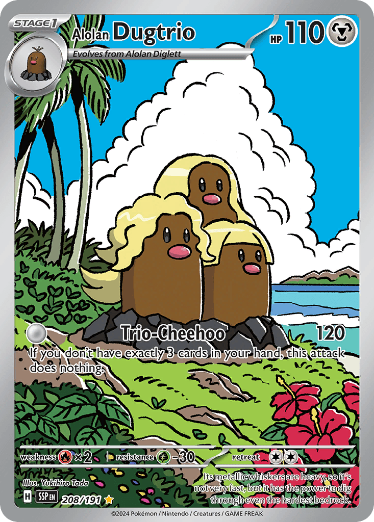 Alolan Dugtrio — Surging Sparks 208/191