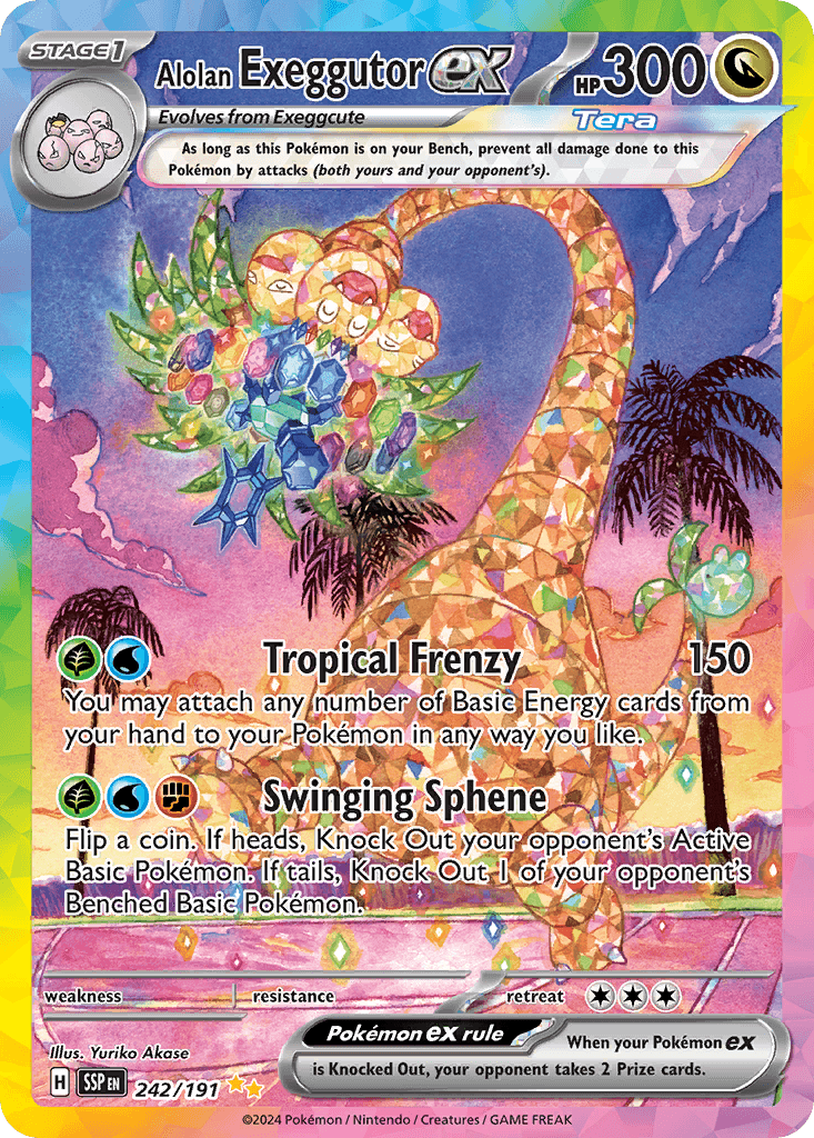 Alolan Exeggutor ex — Surging Sparks 242/191