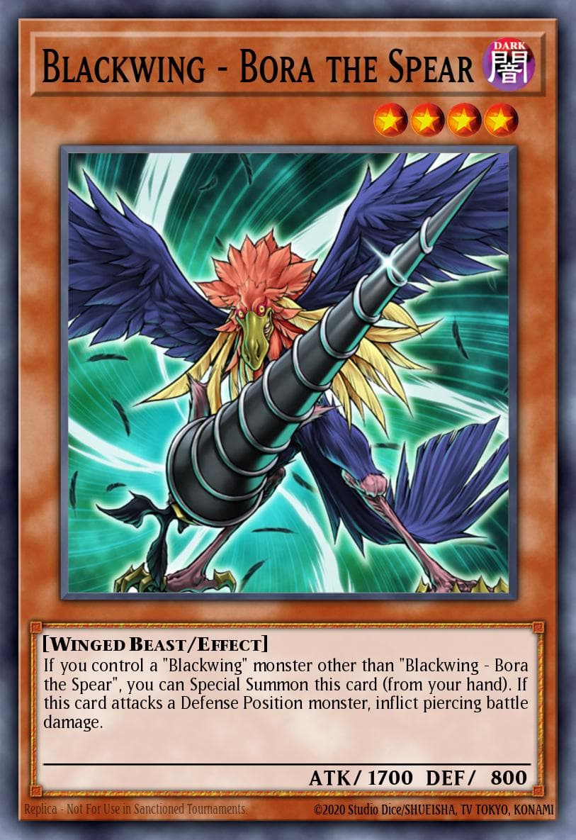 Blackwing - Bora the Spear — Duelist League 2010 participation cards DL09-EN011